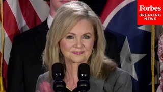 JUST IN Sen Marsha Blackburn Delivers Victory Speech After Being ReElected In Tennessee [upl. by Dranek]