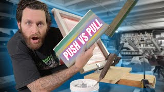 How to Screen Print at home  Pushing vs Pulling a Squeegee  Screen Printing Tips and tricks [upl. by Eetsirk254]