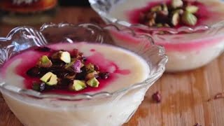 MUHALLABIA  Mahalabia  Super Light Middle East Milk Pudding [upl. by Hephzipa]