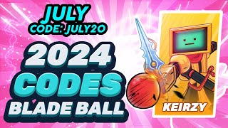 Blade Ball  UPDATE CODES  JULY 2024 Secret New Code [upl. by Linea]