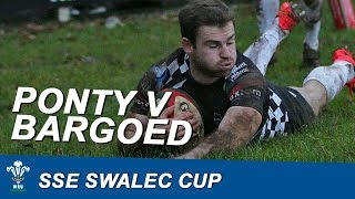 SSE SWALEC Cup Pontypridd RFC v Bargoed RFC  WRU TV [upl. by Pippy]