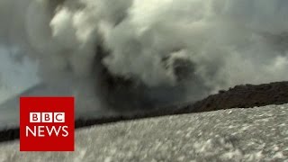 Moment BBC crew caught up in Mount Etna volcano eruption  BBC News [upl. by Jilleen]