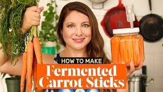 How to Make LactoFermented Carrot Sticks [upl. by Yttak]