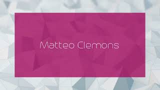 Matteo Clemons  appearance [upl. by Doralia]