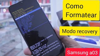 formatear samsung a03  modo recovery  hard reset [upl. by Tewell]