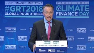 Thomas Buberl CEO of Axa Group makes new climaterelated announcements at the UNEP FI GRT [upl. by Jermayne]