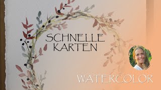 HOW TO PAINT  schnelle Karten  Herbst  REALTIME [upl. by Brunn]