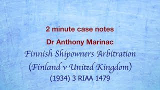 Finnish Shipowners Case Finland v UK Local remedies rule [upl. by Ynaffital846]