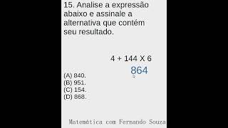 Cálculo de expressão com multiplicação [upl. by Shelby]