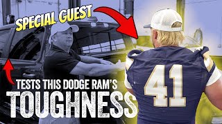 You Wont Believe Who We Got To Test the Toughness of this Dodge RAM Truck [upl. by Arfihs]