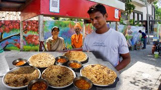 Indore Street Paratha Eating Challenge  Aunty Selling Punjabi Parantha Rs 30 Rs  Food Challenge [upl. by Tseng]