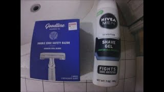 CVS pharmacy de safety razor and Nivea sheaving gel big box store wet shave is it worth it [upl. by Monarski757]