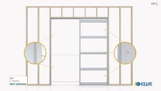 How to assemble a pocket door frame kit  ECLISSE 2x4 frame  US standard [upl. by Merrell]