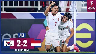 AFCU23  QFinal  Korea Republic 2  2 PSO 10  11 Indonesia [upl. by Dagall]