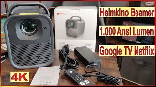 Seal Pro  4K Heimkino Beamer mit 1000 Ansi Google TV amp Netflix bis 200 Zoll Bluetooth Etoe 2024 [upl. by Prisilla]