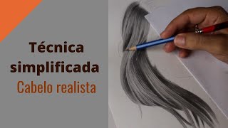 Como Desenhar Cabelo Realista  INICIANTES [upl. by Dorice]