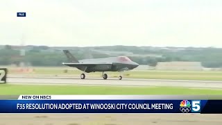 Winooski calls for quieter alternative to replace F35s [upl. by Ahtiekal778]