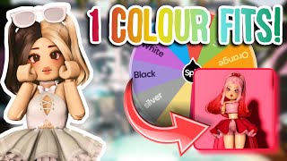 ONE COLOR OUTFIT CHALLENGE ROYALE HIGH  Using a Color Wheel Royale High Outfit Challenge amp Ideas [upl. by Eiramadnil145]