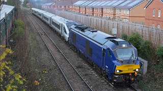 5Q94 Class 68 68029 Mark 5A move passing Wylds Lane Junction Worcester 31224 [upl. by Silvio]