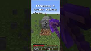 Netherite pickaxe vs efficiency 5 wooden pickaxe [upl. by Maureene]