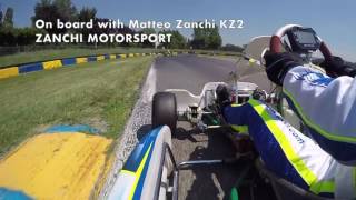 On board with Matteo Zanchi KZ2 Tony KartTM  Castelletto di Branduzzo [upl. by Haimehen269]