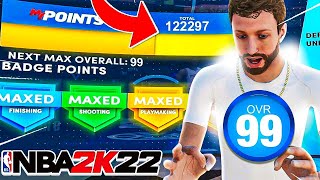 HOW TO GET 99 OVERALL IN ONE DAY 120kXP PER GAME NBA 2K22 NEXT GEN [upl. by Kreis]