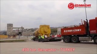 Oznakliyat 450 ton Generator transportation [upl. by Lirrehs]