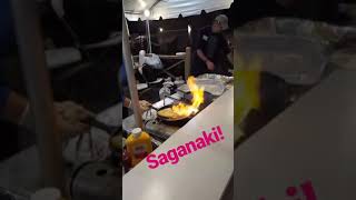 Saganaki OPA we ❤️ Greek food food cheese greekfood [upl. by Luckett]