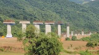 Visakhapatnam Raipur Express way viaduct bridge construction near Lathiguda Koraput [upl. by Acnayb]