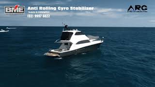 Anti Rolling Gyro Stabilizer Sea Trials Riviera [upl. by Lanahtan]