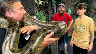 BIG ANACONDA GOT MY NOSE WHILE WEIGHING HER  BRIAN BARCZYK [upl. by Anoyi]