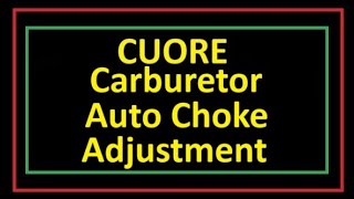 Carburetor Auto Choke Adjustment [upl. by Rettuc]