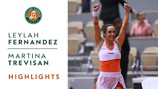 Leylah Fernandez vs Martina Trevisan Quarterfinals Highlights I RolandGarros 2022 [upl. by Ellerud]