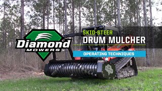 SkidSteer Drum Mulcher Attachment Operating Techniques [upl. by Elita]