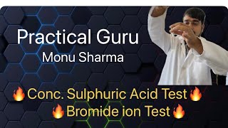 Bromide ion Test Conc Sulphuric   Acid Radical  CBSE XII  Practical Guru Monu Sharma [upl. by Rhoads]