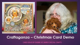 Hunkydory  Craftaganza Christmas Card Demo [upl. by Yetta578]