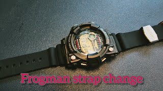 Casio GWF1000 Frogman Strap change to seiko [upl. by Idihsar689]