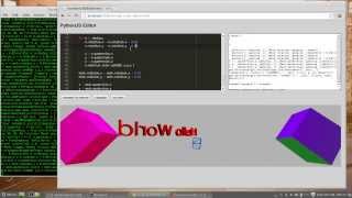 PythonJS with THREEjs editor prototype [upl. by Ahsertal]