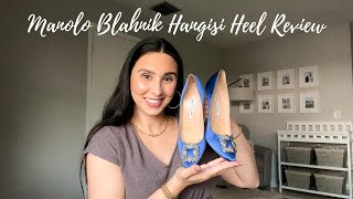 Manolo Blahnik Hangisi Heel Review  SATC Heels  Bisous Brittany [upl. by Akenihs401]