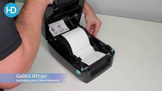 GoDEX RT730i  How to Instal label material [upl. by Aicilat]