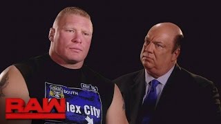 Brock Lesnar explains what hell do to Goldberg at Survivor Series Raw Nov 7 2016 [upl. by Anor]