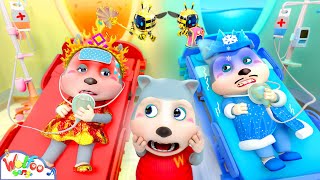 Fire Mom Water Dad Got Boo Boo Fire and Water Family Song  Imagine Baby Songs  Wolfoo Kids Songs [upl. by Rebmetpes]