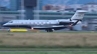 FullHD Private Gulfstream G650 landing amp takeoff at GenevaGVALSGG [upl. by Jacenta160]