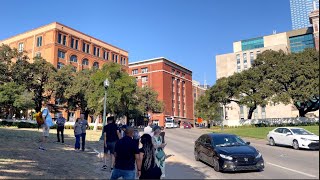 Dealey Plaza JFK assassination site and Sixth Floor Museum  Dallas Texas [upl. by Trah]