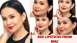 Find the best red lipstick for you ft MAC RED LIPSTICKS [upl. by Miguela107]