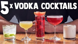 5 x Easy Vodka Cocktails part 1 [upl. by Oirad]