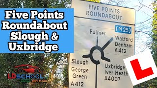 Five Points Roundabout Slough Uxbridge Explained Properly [upl. by Oralee]