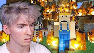 Alberts Minecraft world BURNED DOWN [upl. by Elie]