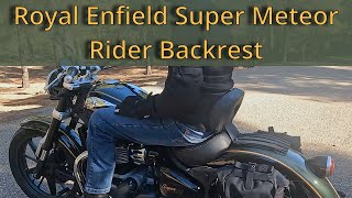 Royal Enfield Super Meteor Rider Backrest [upl. by Vanny]