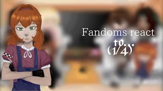 FANDOMS REACT to FNAF 14 WIP [upl. by Annmaria485]